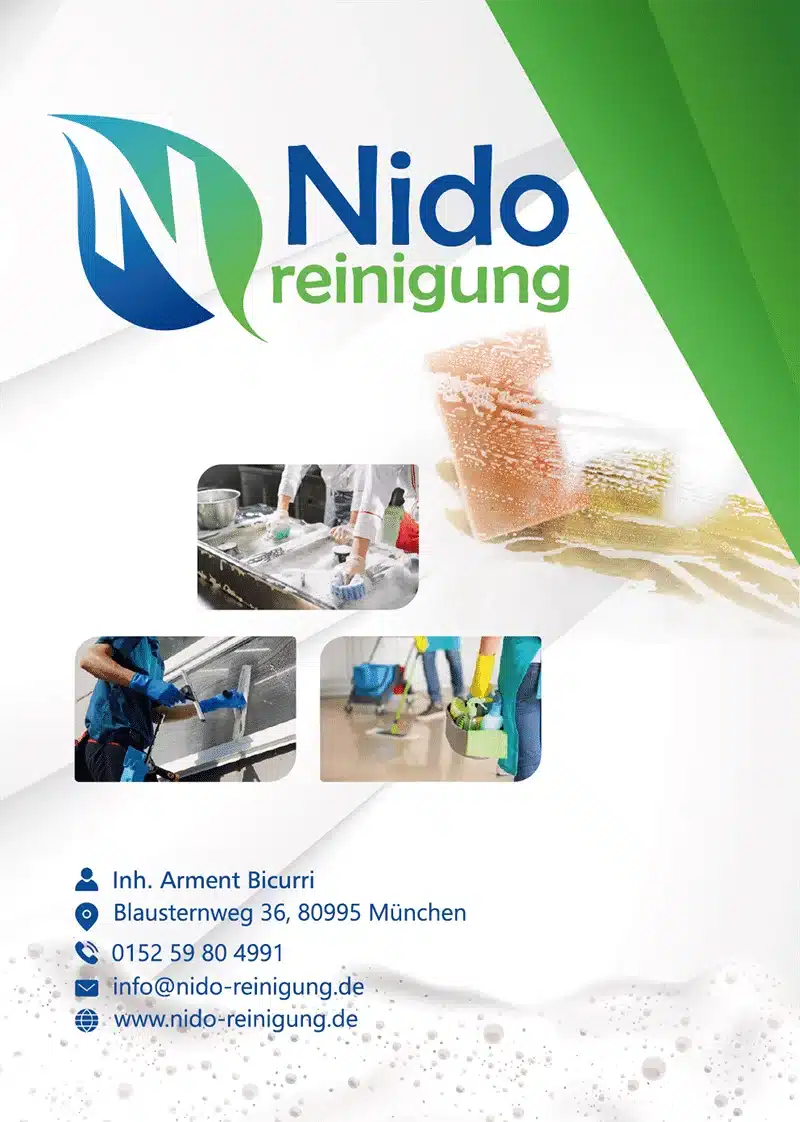 Flyer Design für Nido Reinigung