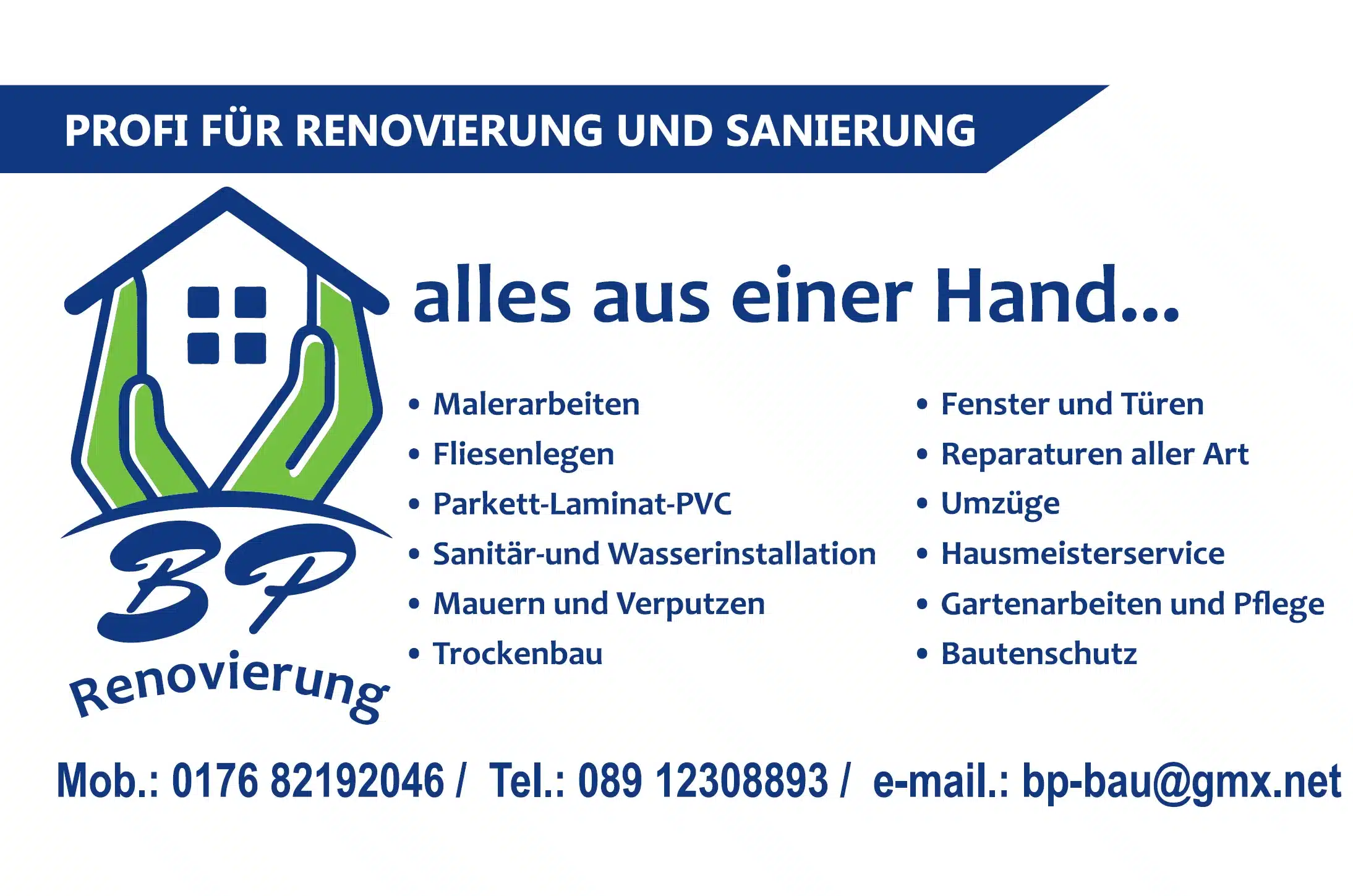 Werbebanner Renovierung